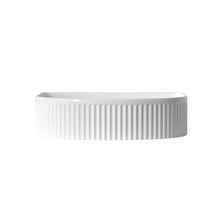 Gloss White Fluted Archie Arched Ceramic Basin